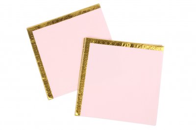 Серветки рожеві з золотом 153477 фото