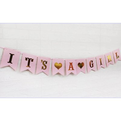 Гірлянда "It's a Girl" рожева 2317 фото