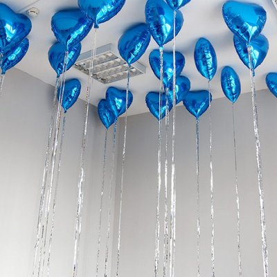 Фольгированные шары с дождиком 3654 фото