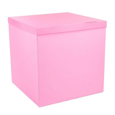 Розовая коробка для шаров 2072 фото