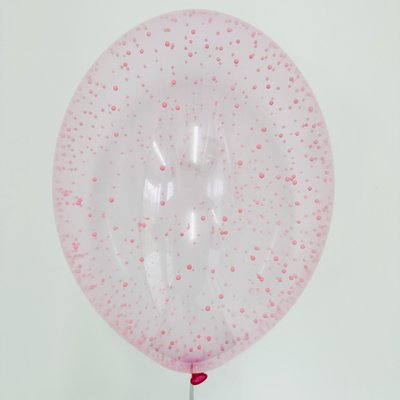 Кулька з конфетті рожева (рожеві кульки) 3695 фото