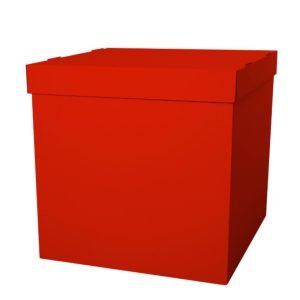 Червона коробка для кульок 3735 фото