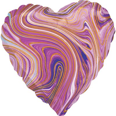 Сердце Агат Фиолетовый 1397 фото