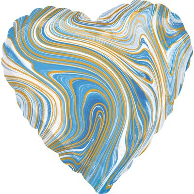 Сердце Агат Голубой 1395 фото