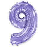 Фольгована цифра 9 Лавандова 3520 фото