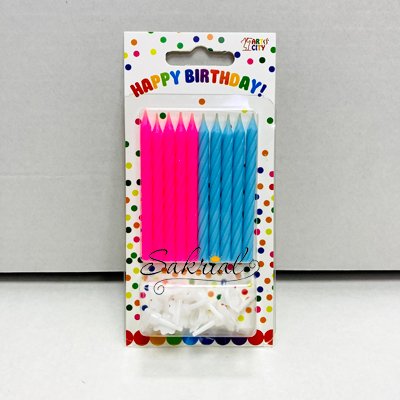 Свечи для торта “Розово - голубые с подставками” 2275 фото