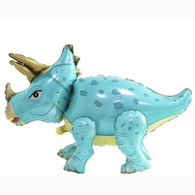 Шар 3D Динозавр бирюзовый (воздух) 2311 фото