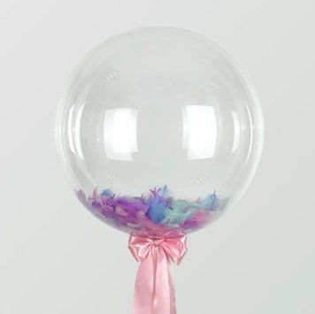 Bubble с разноцветными перьями 996356 фото