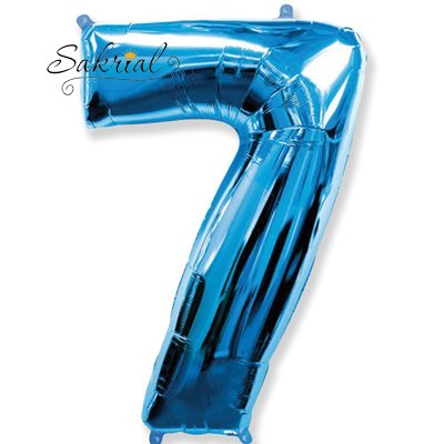 Фольгированная цифра «7» синяя 2014 фото