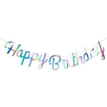 Гірлянда Happy Birthday Голографічна 154064 фото