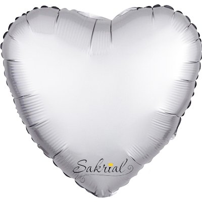 Сердце Сатин «Серебро» 1558 фото