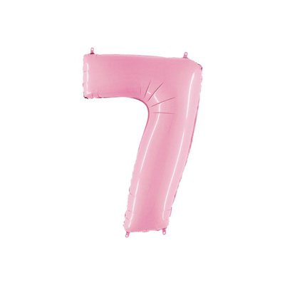 Фольгована цифра «7» рожева (66 см) 1991 фото