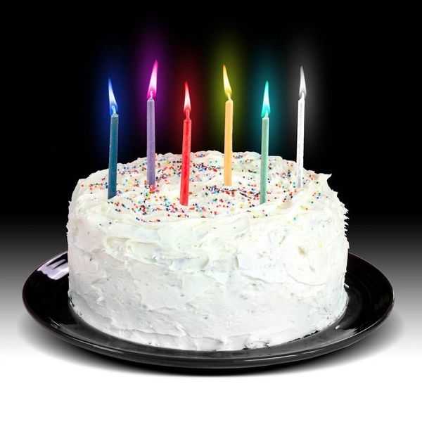 Свічки для торта з різнокольоровими вогниками 2872 фото