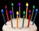 Свічки для торта з різнокольоровими вогниками 2872 фото 2