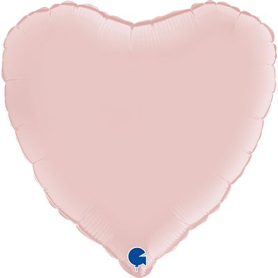 Серце сатин рожеве пастель 3748 фото